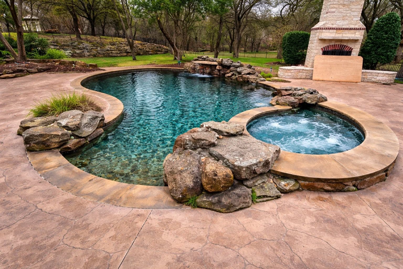 completed pool from the Fredrick's Custom Design Pools project portfolio