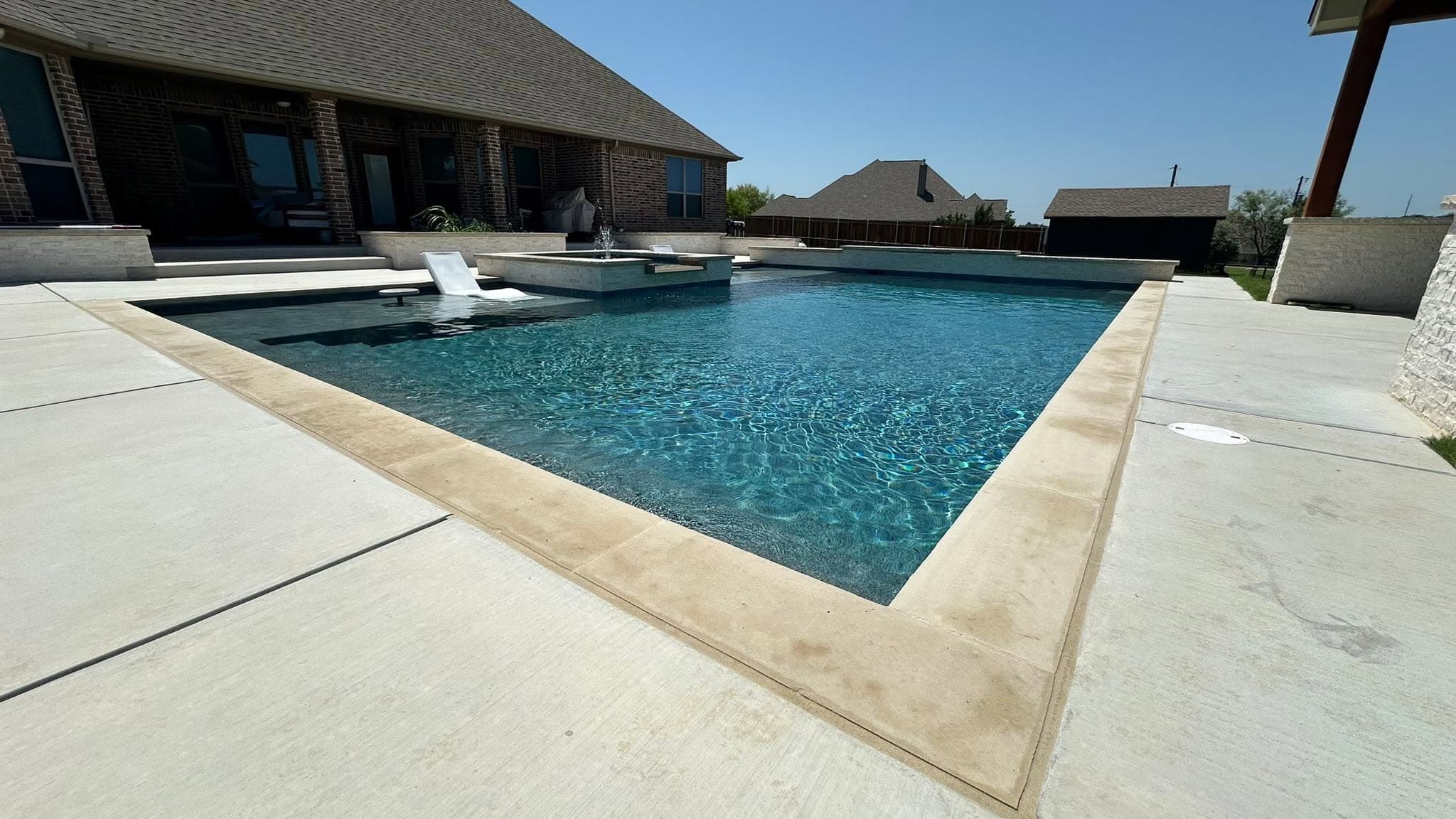 completed pool from the Fredrick's Custom Design Pools project portfolio