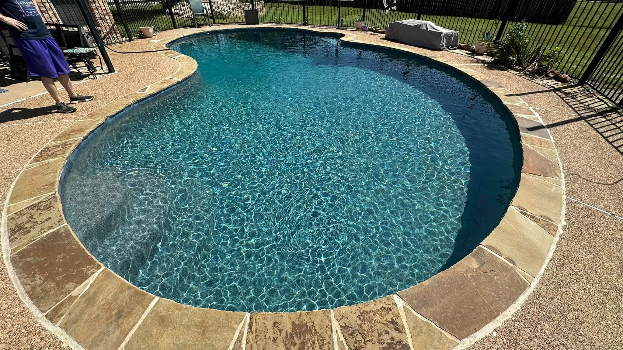 completed pool from the Fredrick's Custom Design Pools project portfolio