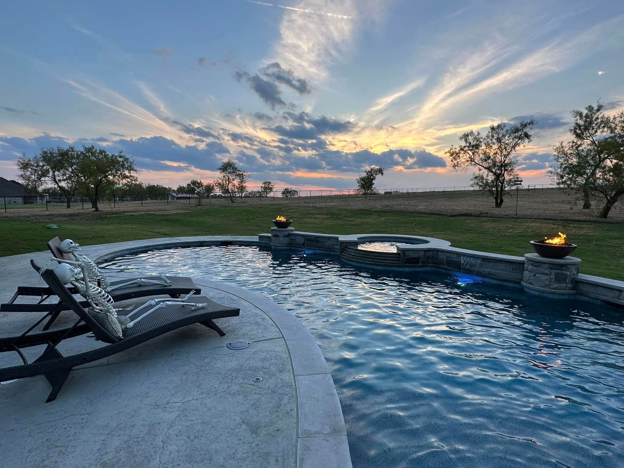 completed pool from the Fredrick's Custom Design Pools project portfolio