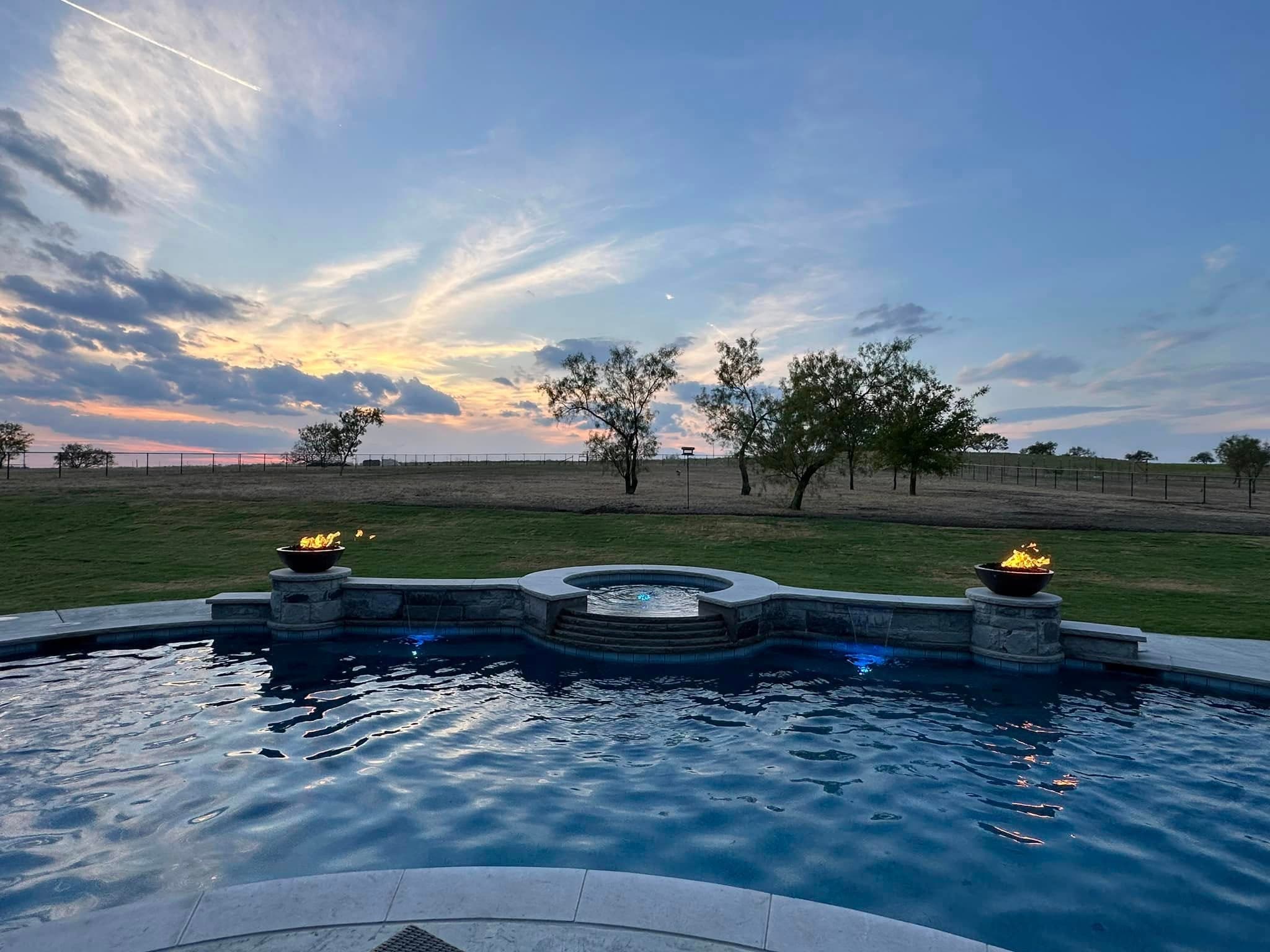 completed pool from the Fredrick's Custom Design Pools project portfolio