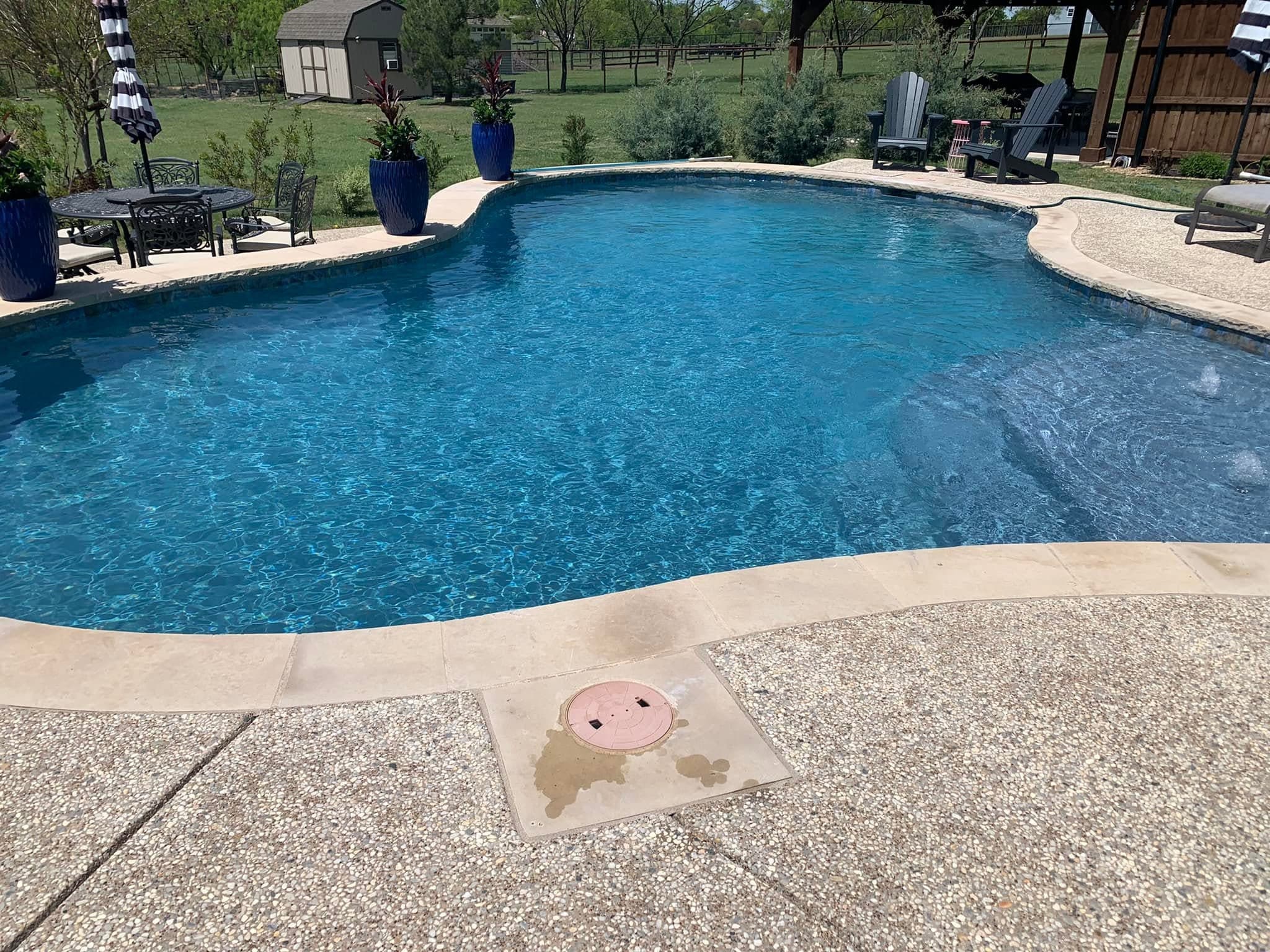 completed pool from the Fredrick's Custom Design Pools project portfolio